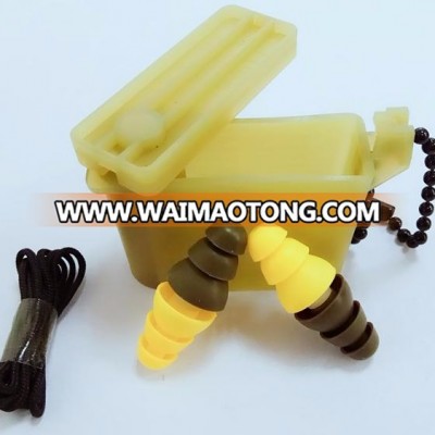 Unique design free sample two tips military earplug for shooting