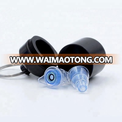 Comfortable silicon noise reduction music ear plug 21db blue filter