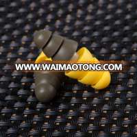 Wearing comfortable two tips soft silicone earplug